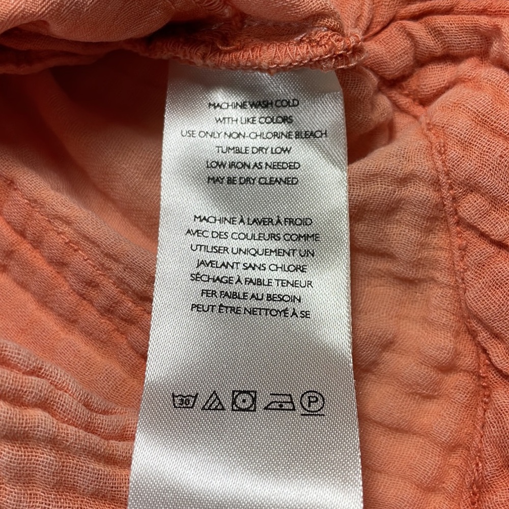 NWT Anthropologie Pilcro Gauze Micro Overalls - peach - Size 8 - Picture 9 of 12